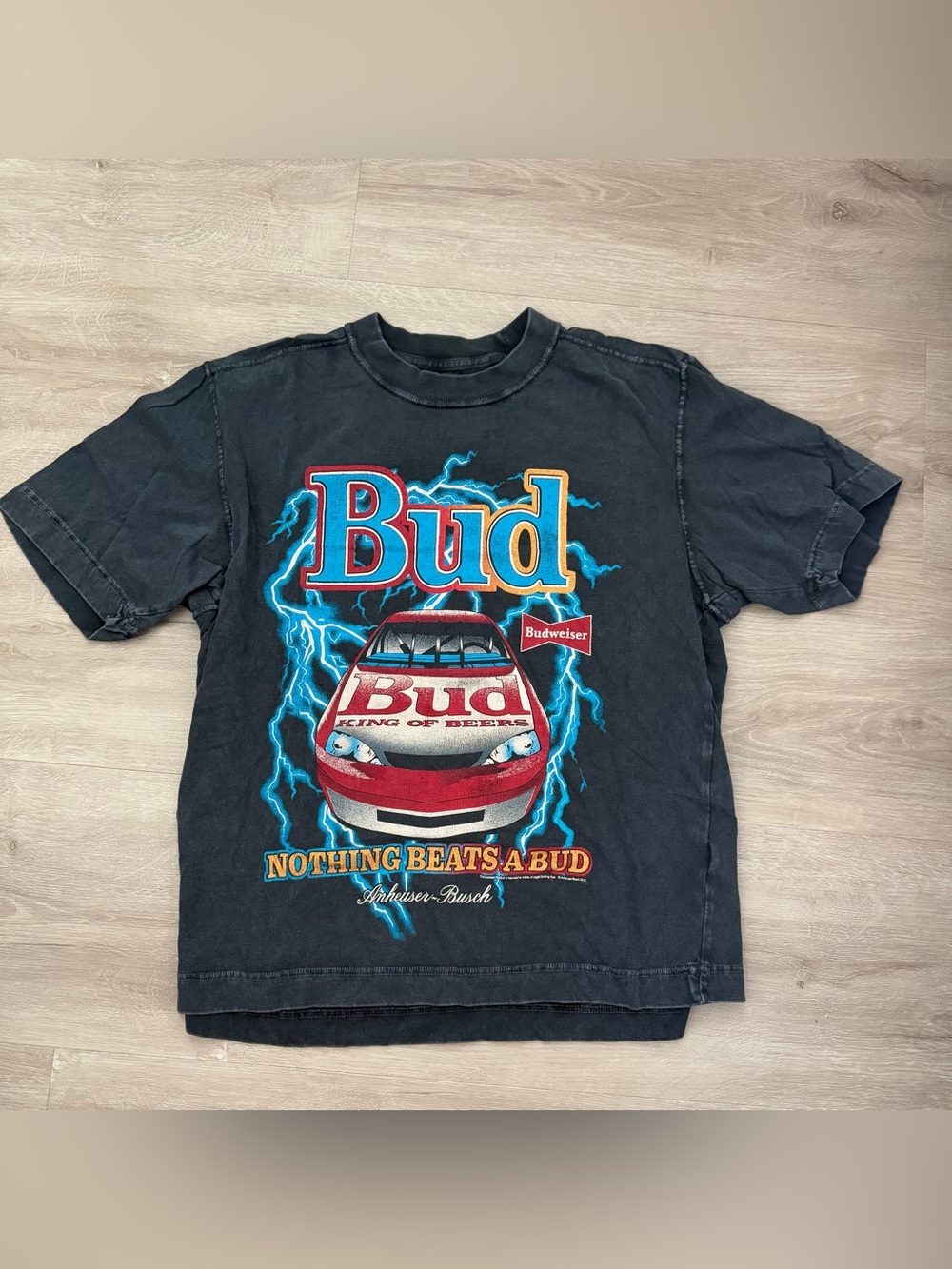 Abercrombie and Fitch Budweiser Black Graphic Tee Shirt